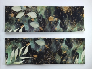 Dvojitá oboustranná čelenka "Noční eukalyptus" vel. 54-58cm